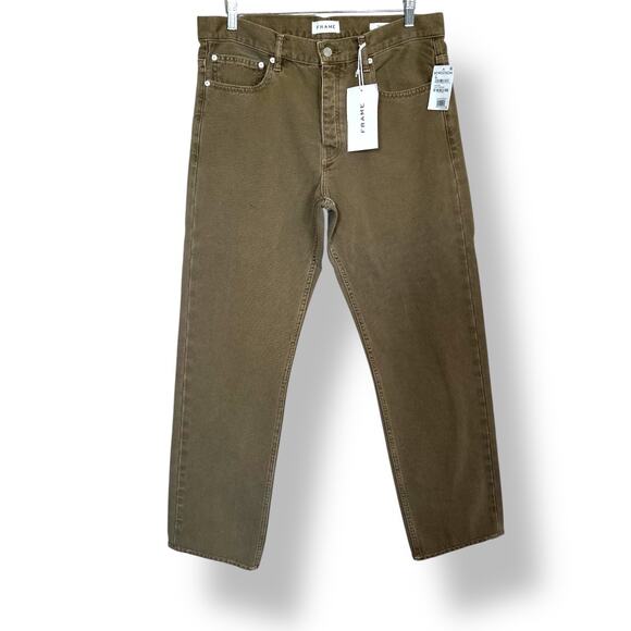 FRAME The Straight Light Brown Jeans Sz 34 - Picture 1 of 10
